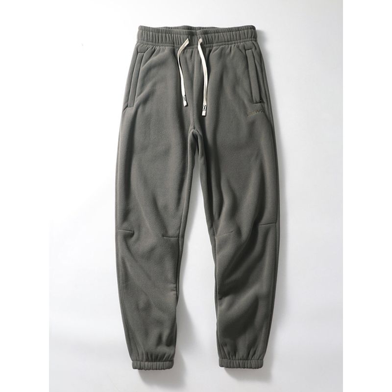 Men's Fleece Pants Winter Thickened Warm Long Pants Lamb Fleece Sweatpants Export Men's Sports Casual Pants