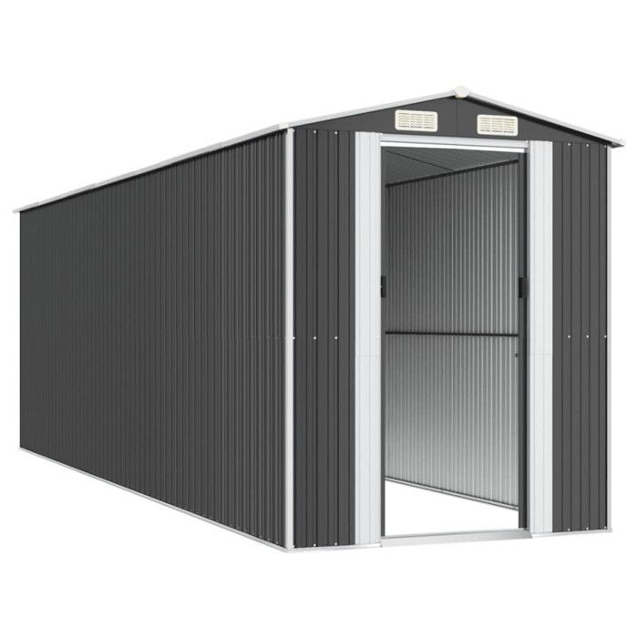 3147454 vidaXL Abri de jardin Anthracite 192x606x223 cm Acier galvanisé