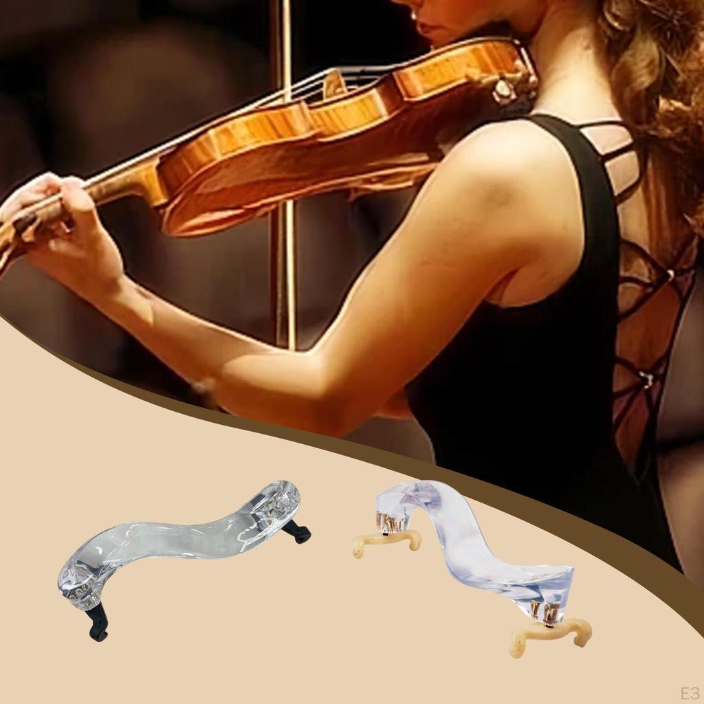 1/2 3/4 Violin Shoulder Rest Easy To Use Non Slip Acrylic Comfort High Strength Pad Musical