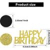 Happy Birthday Party Confetti for Table Glitter Black and Gold Birthday Table Confetti,Sprinkling Scatter Circle Dots Birthday Confetti Paper for