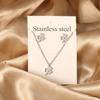 Cubic Zirconia Necklaces Zircon Sets For Women Tiny Stainless Steel Gold Plated Pendant Necklaces And Earrings Sets Wedding