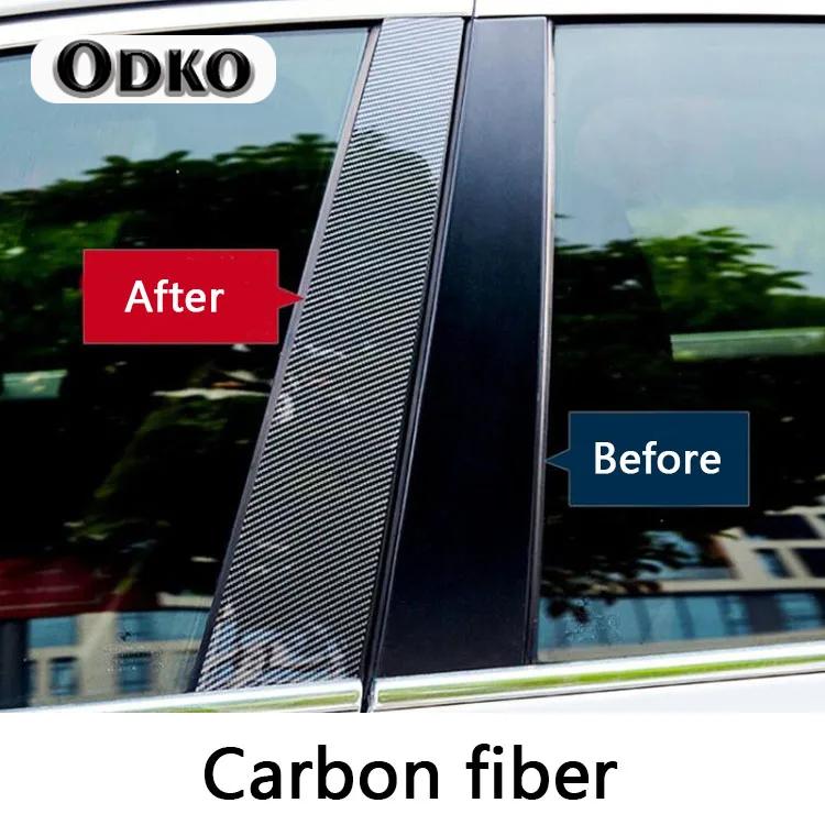 8pcs Glossy Black Window Door Column B C Pillar Post Cover Trim For Honda HRV 2015 2016 2017 2018 - Decoration Stickers