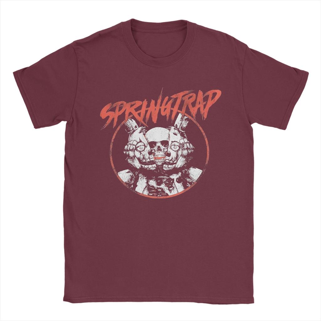 Five Nights At Freddys Game Springtrap T Shirt Unisex Cotton Funny Tshirt Round Collar Tees Short Sleeve Clothes Classic