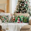Cartoon Christmas Tree Snowman Cushions Pillowcase Polyester Cushion Cover Throw Pillow Pillowcover Home Car Sofa Decor