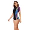 One-piece Short-sleeved Surfing Suit Sunscreen Women's Bathing Suit Diving Suit Fashion Swimsuit