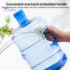 Easy Grip Water Jug Reusable with Handle, Clear PET Refillable Portable Handle Tank Bottle, Storage Container for Home Office And Emergency