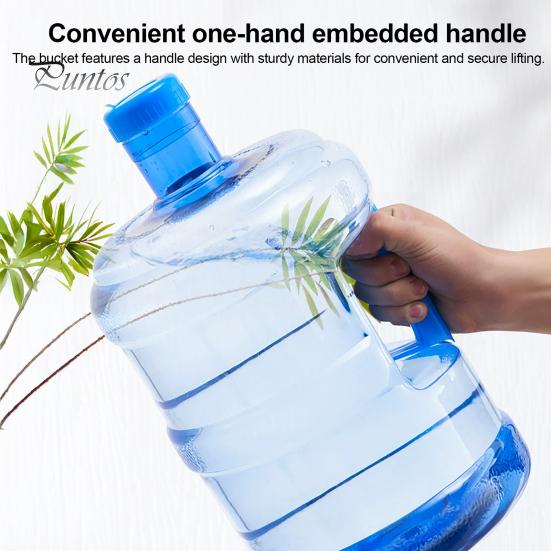 Easy Grip Water Jug Reusable with Handle, Clear PET Refillable Portable Handle Tank Bottle, Storage Container for Home Office And Emergency