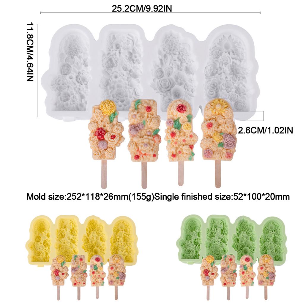 Flower Ice Cream Mold For Homemade Treats Ice Cream Popsicles Molds Ice Cream Molds