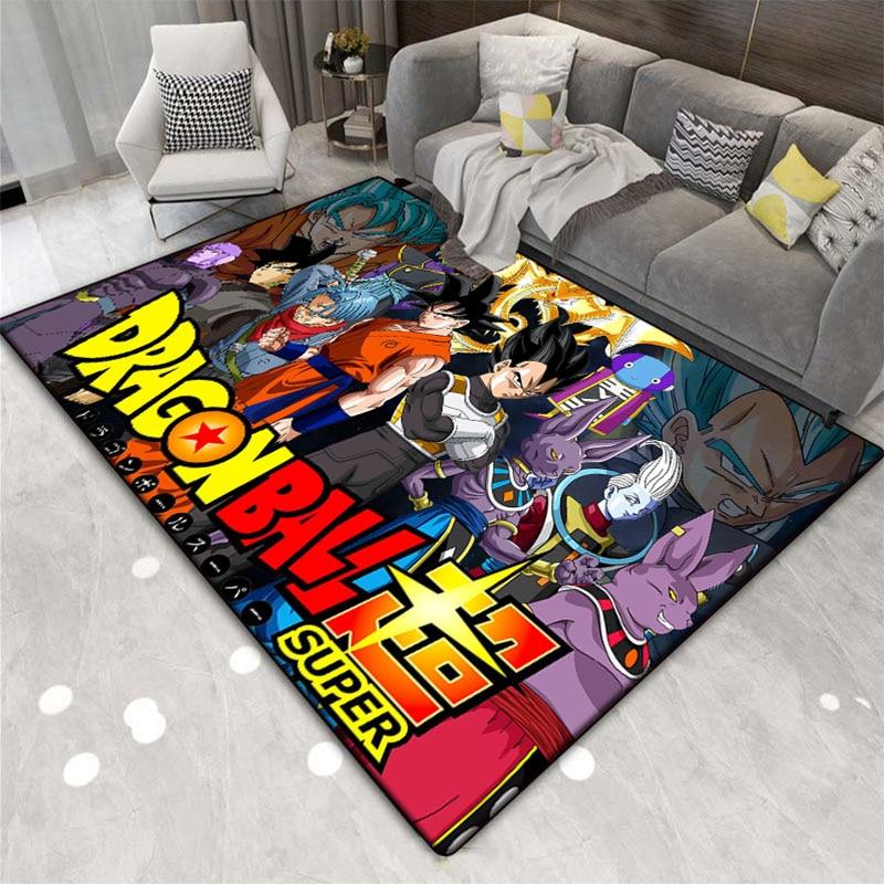 Imprimare 3D sufragerie pătrat desen animat japonez DragonBall covor joc baie bucătărie preș covor multifuncțional antiderapant.