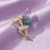 Clothes Accessories Dancing Girl Brooch Metal Women's Brooch Transparent Wings Brooch  Party Favors