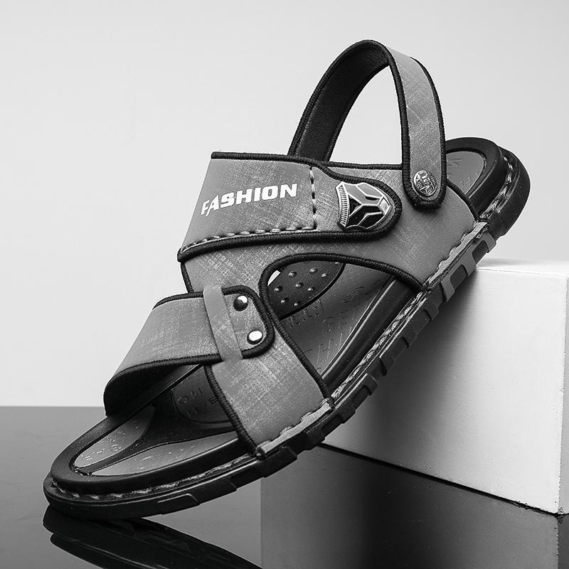 Fashion CYYTL Mens Slippers Casual Shoes Beach Sandals Outdoor Summer Slides Leather Walking Comfort Luxury Designer Fashion Lightweight