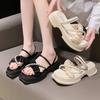 Stylish Summer Pearl Sandals For Women In Black And Beige Perfect For Every Occasion