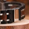 BOBO BIRD Wooden Stylish Wooden Stainless Steel Chronograph with Luminous Fashion Watch for 44 S18-1 Men's Watch, Pointers, Men, Black, mm,