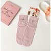 Spring Versatile Letter Heart Mid-calf Socks for Ladies, Breathable Cotton Socks