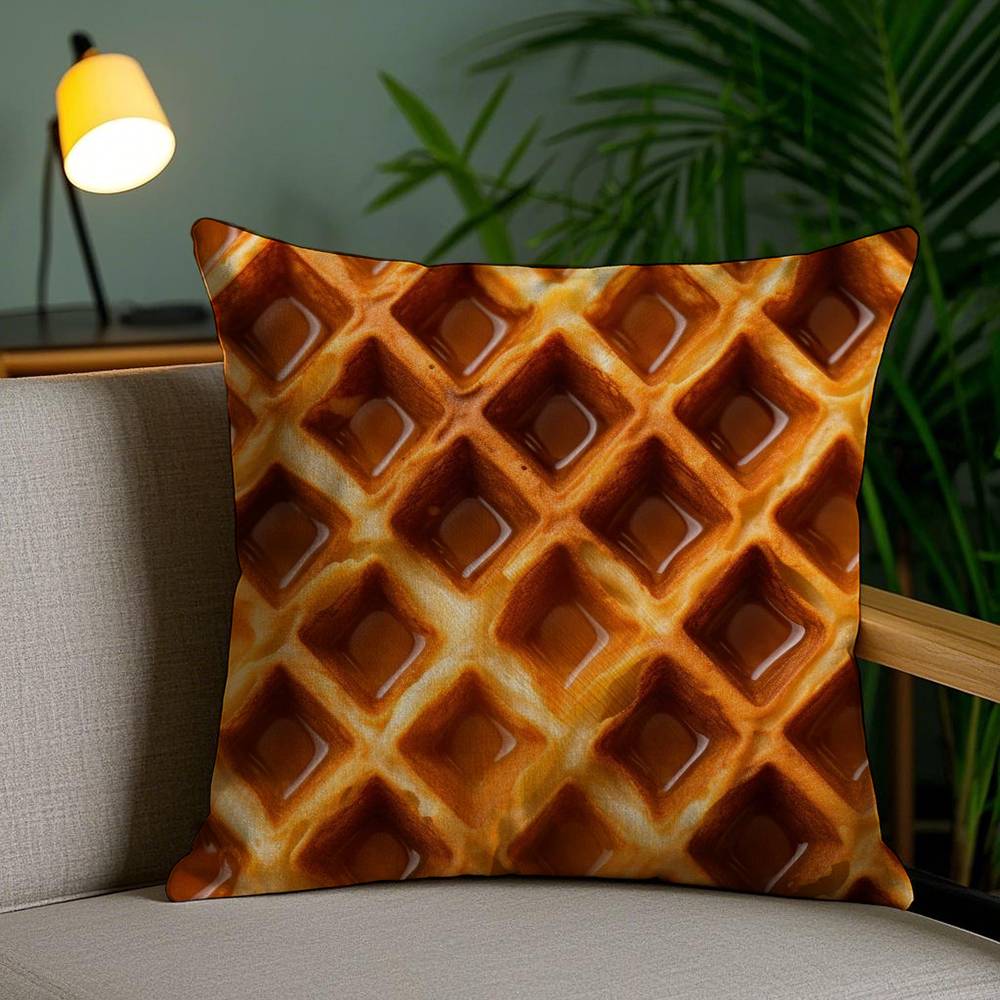 Funny Pillow Food Fried Egg Case Home Dorm Chair Back Short Plush Double-sided Printing Office Nap Time Cushion Cover