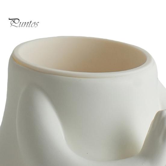 Vaso in Stile Buddha Piccolo Fioriera, Vaso da Tavolo Smaltato, Fioriera da Scrivania, Portapenne Multiuso, Leggero Decorazione Zen Curativa Regalo
