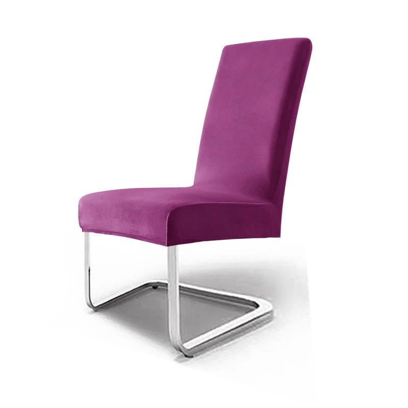 Silver Fox Velvet Elastic Chair Cover: Thick Velvet Fabric for Home & Hotel Dining Chairs, High-End Feel.
