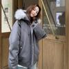 Women's clothing retro pie overcomes fur collar jacket hooded thickened winter cotton-padded clothes