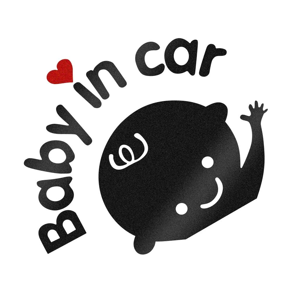 Car Sticker Cartoon Funny KIDS BABY IN CAR Sticker Auto Window Glass Body Personalized Creative DIY Warning Sign Car Decoration
