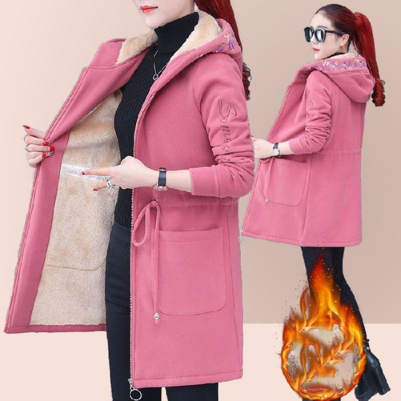

Женское плюшевое пальто Осень Зима Плюшевая женская куртка Женское худи Толстый бархат С капюшоном Топы Оптовые товары Толстовка Одежда S розовый