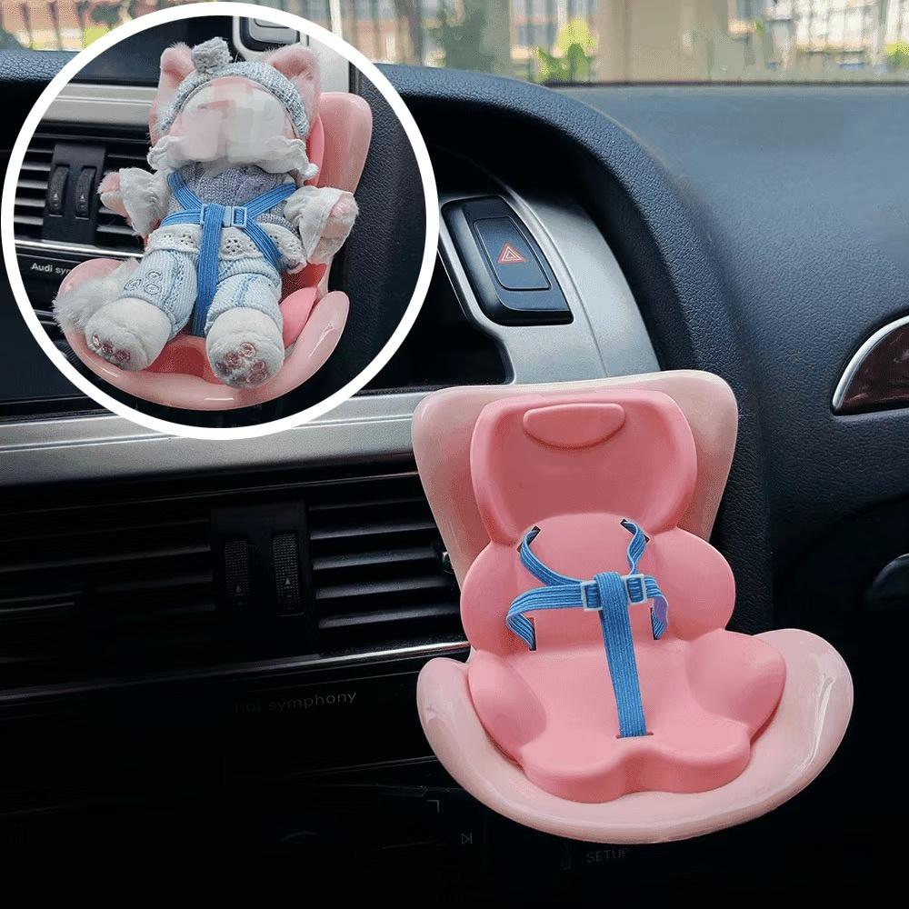 Asiento de Seguridad para Muñeca de Coche para Labubu 17-19cm Modelo de Silla de Dibujos Animados Decoración de Salida de Asiento de Coche para Muñeca Labubu Accesorios para Coche Interior