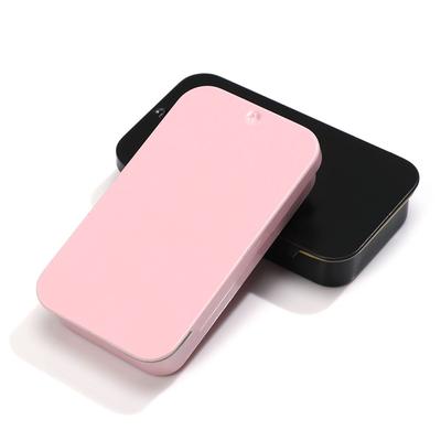 Slide Cover Portable Storage Kit Container Empty Tins Pill Cases Mini Iron Box Rectangular Storage Box