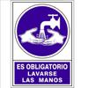 SIGN 670 PLASTIC 345x245 ''MANDATORY WASH YOUR HANDS''
