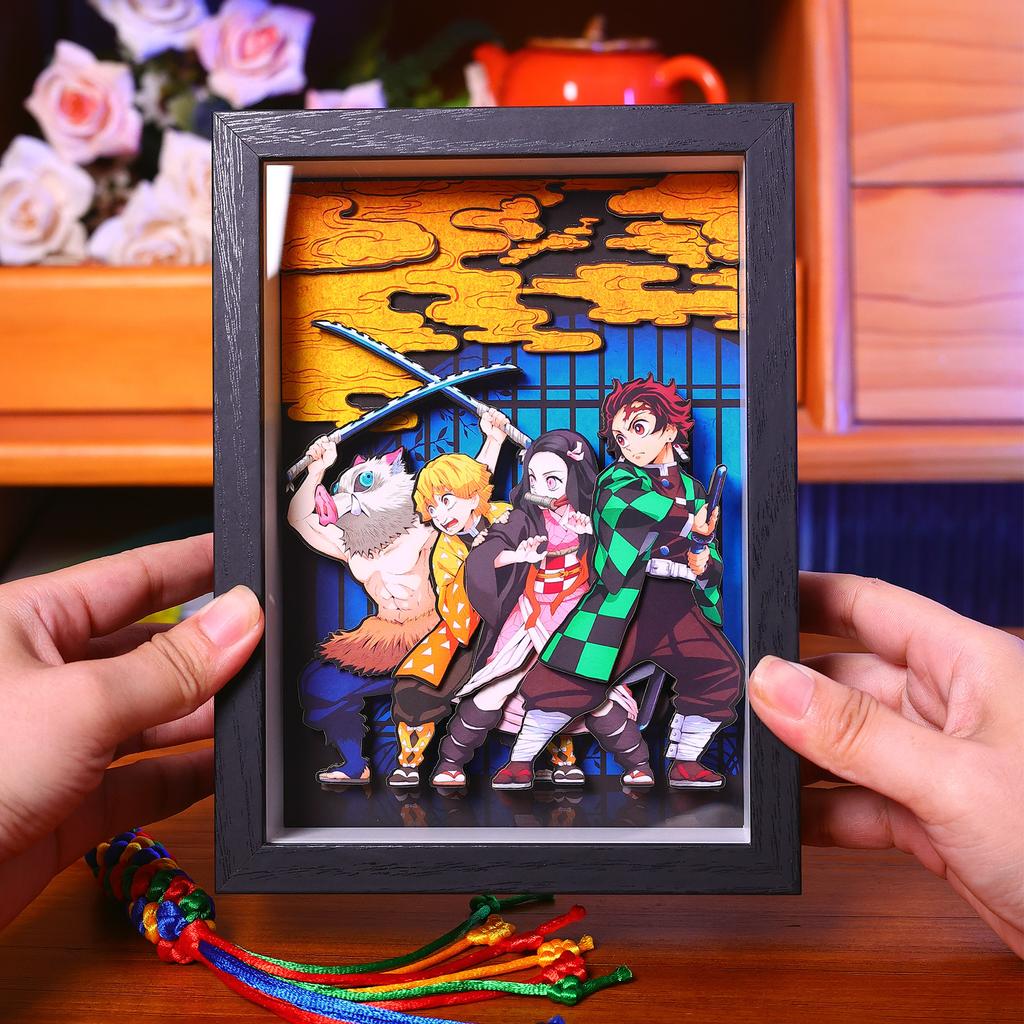 Anime Umgebung Chara Figur Ständer Malerei Handgemachtes Geschenk Zangetsu Familie Ganzes Bild Handgemachtes Spielzeug Sammlerstück