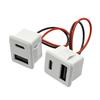 Double Layer Usb Type-C Socket Female Usb Lamp Charging Socket Power Socket 2P With Cable Connector