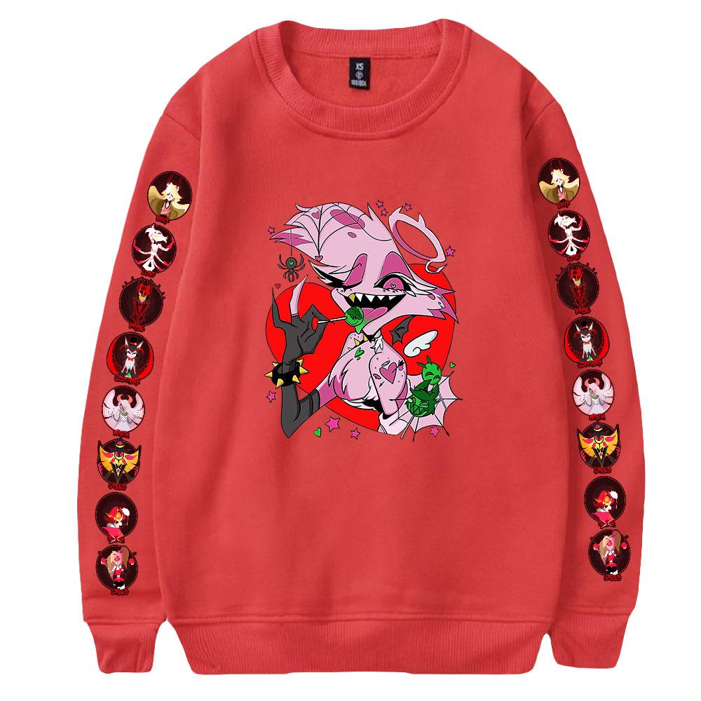 

Fashion Hazbin Hotel Anime Printed HOODIES Casual O-Neck Sportswear Men Women Pullover Sweatshirts XXS