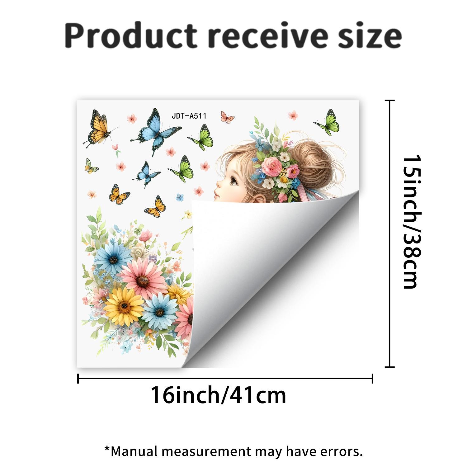 

Fresh Floral Butterfly-themed Window Stickers Are Suitable for Use on Bedroom, Living Room and Balcony Walls. JDT-A5110