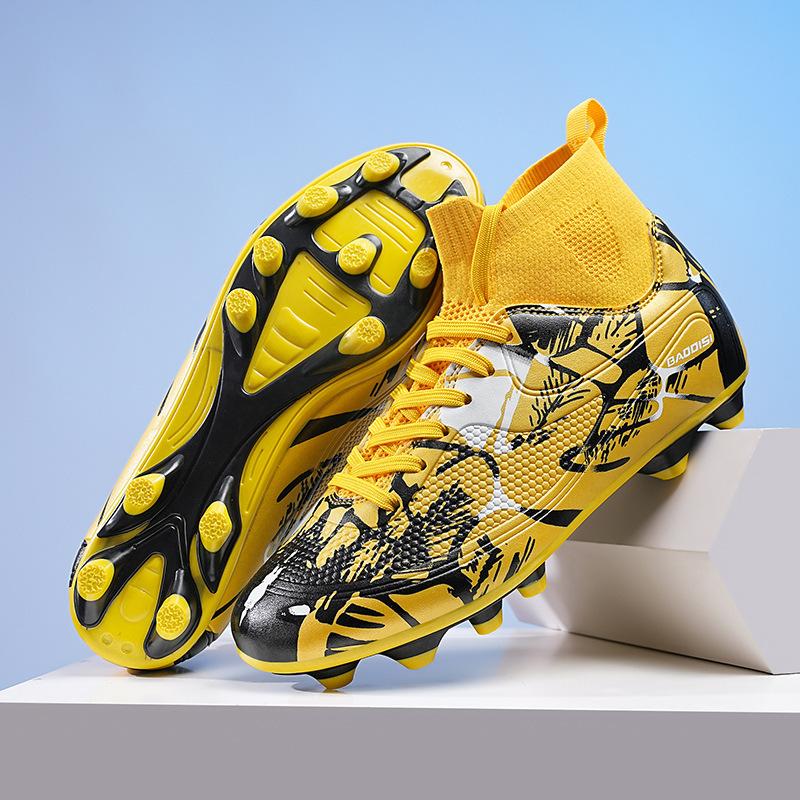 Size Older Children's Game 46 High Top 32 Nails Football Shoes Spikes Primary and Secondary School Students Youth Training Broken Sneakers