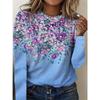 Women's T Shirt Print Floral Graphic Plants Bohemia Vintage Stylish Long Sleeve Crew Neck Regular Tops