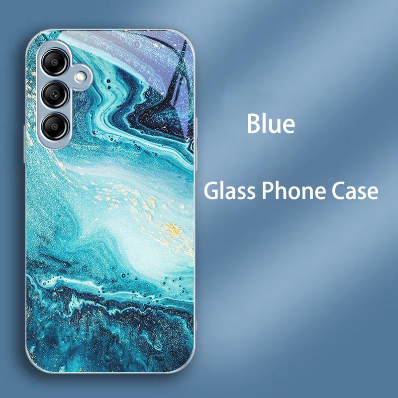 Tempered Glass Case For Samsung A25 5G Cover For Samsung Galaxy A14 A23 A25 A33 A34 A35 A53 A54 A73 5G Glass Shockproof Bumper