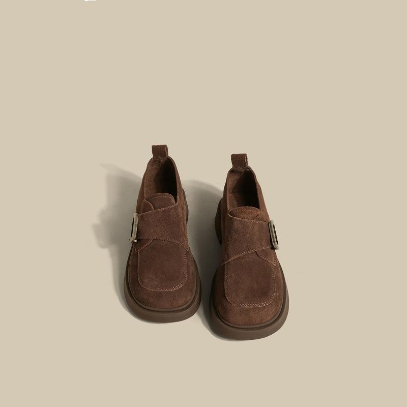 

Kolaya Kolaya British style small leather shoes women s platform shoes 2025 new autumn and winter retro Doudou single shoes 39