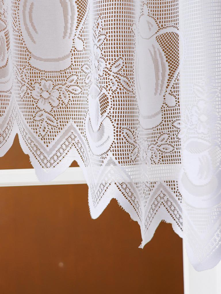 White French Half Curtain Lace Decorative Curved Curtain No Punch Partition Curtain Bedroom Kitchen Living Room Small Curtains