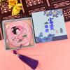 Butterfly Chinese Style Handheld Mirror Emboss Pocket Makeup Mirror Metal Cosmetic Mirror  Women