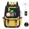 Personality Trend Cartoon Printing Double Shoulder College Style Student Leisure Schoolbag Multi-function Large Capacity