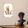 1pc Winnie the Pooh & Piglet Metal Wall Art - 30.48x20.32 Cm Traditional Iron Design with Watercolor Illustration, Charming Outd