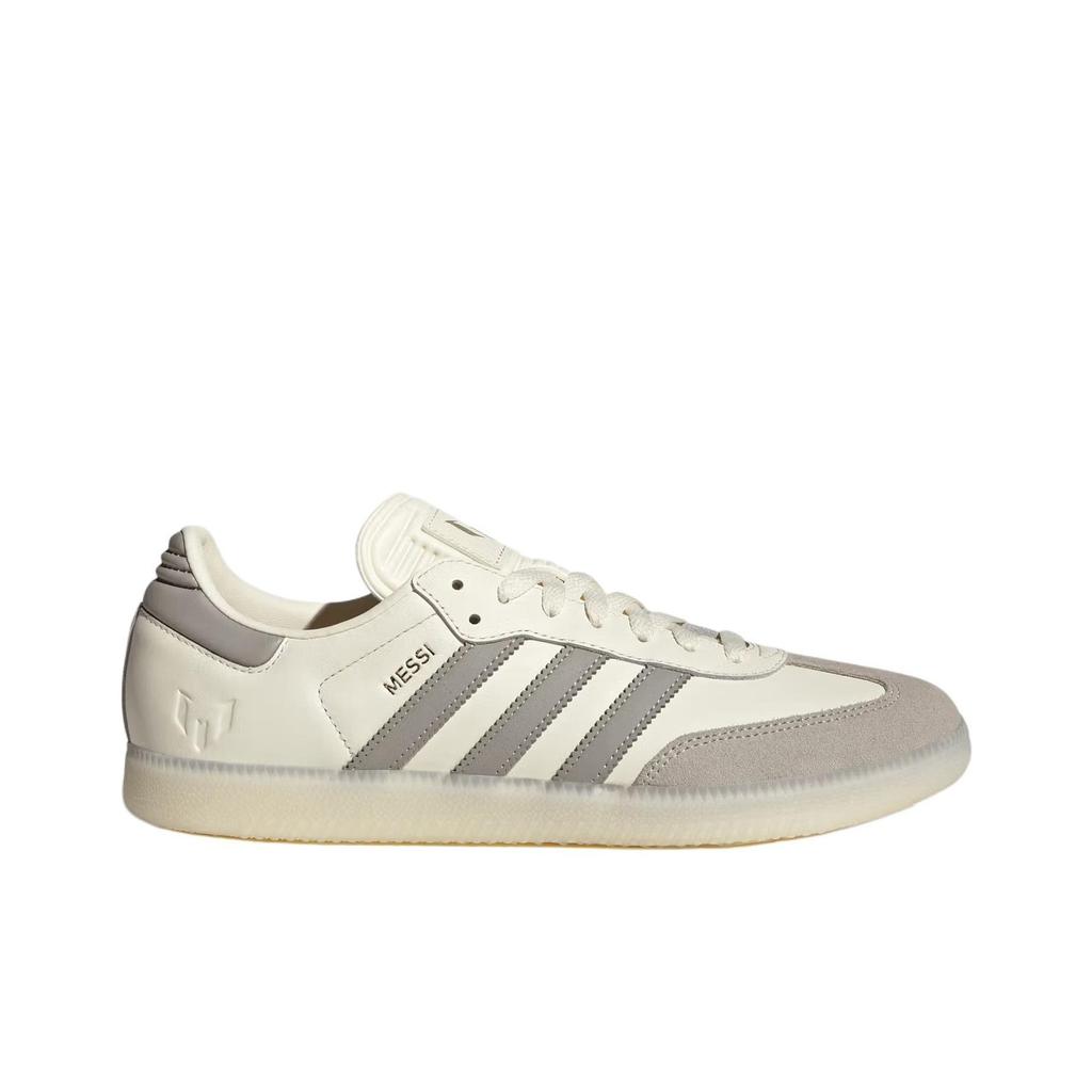 Lionel Messi X Adidas Samba Indoor Cream White Unisex Sneakers Light-Brown Gold-Metallic JQ0266