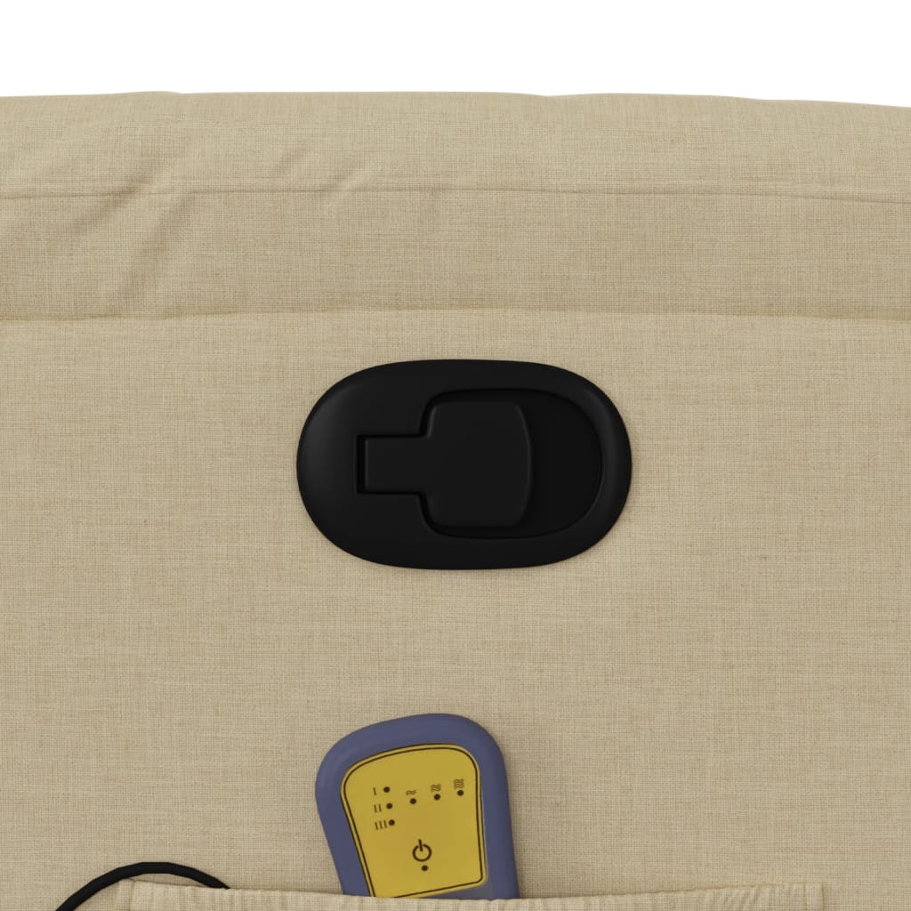 Massage Relax Chair Cream Colored Fabric