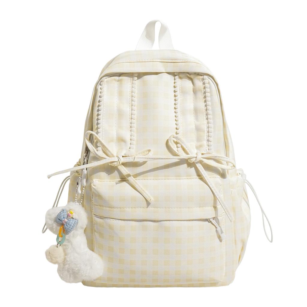 Schoolbag Mori small fresh plaid milk Huhu soft girl travel backpack high value spring new children's research small backpack