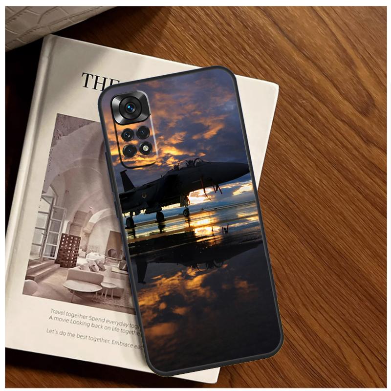 Fighting Plane Aircraft Case For Xiaomi Redmi Note 12 10 9 11 13 Pro Plus 12S 10S 11S 9S Redmi 13C 10C 9C 12C Cover