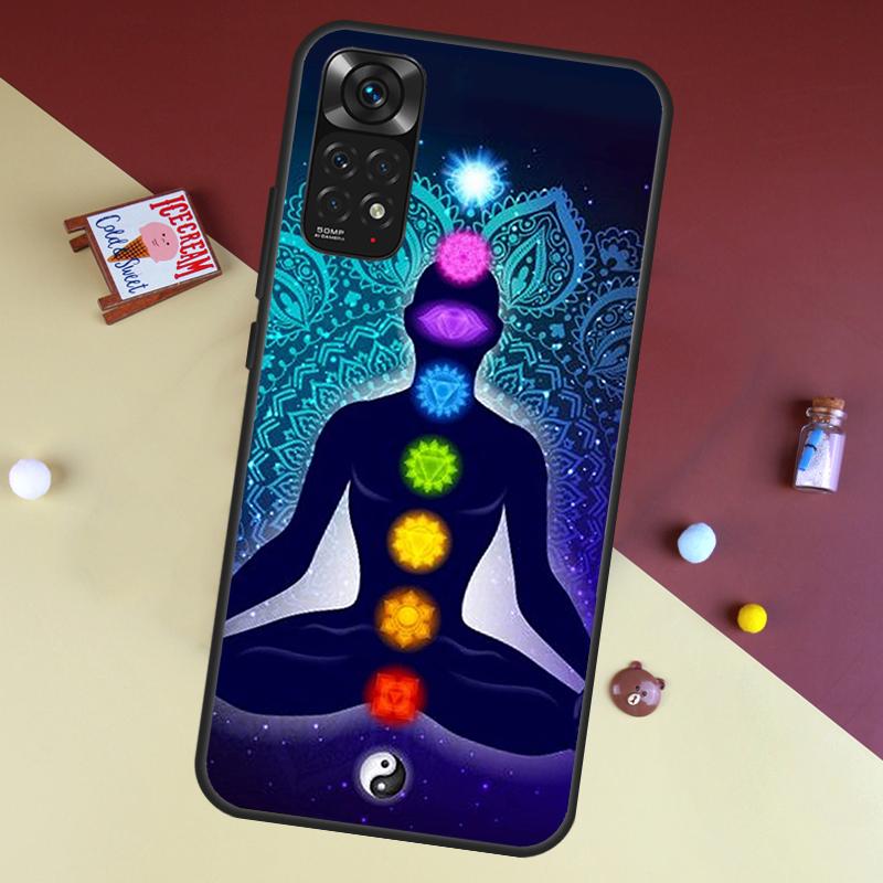 Mandala Chakra Insist Yoga Case For Xiaomi Redmi Note 10 11 Pro Cover For Redmi Note 12 8 9 Pro 11S 10S 9S 9A 9C 10C
