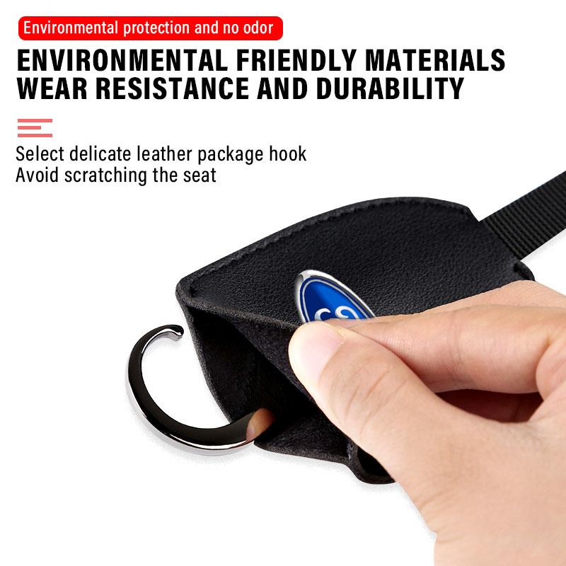 1/2ks Kožené háčky na opěradlo sedadla do auta Přenosný závěsný stojan na tašky Pro Ford Focus Mondeo Kuga Fiesta MK7 Escort Explorer Edge 2 4 MK2 MK4