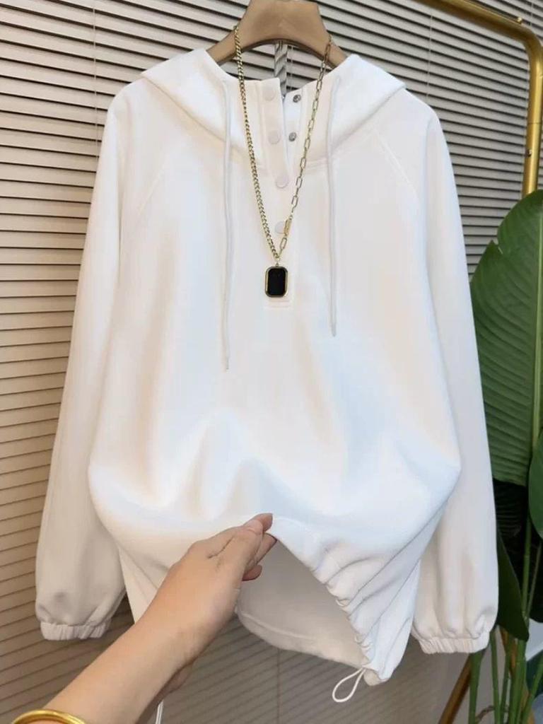 Dopamine Unisex Yellow Hoodie - Spring/Autumn 2025, Plus Size, Slimming, Trendy and Casual