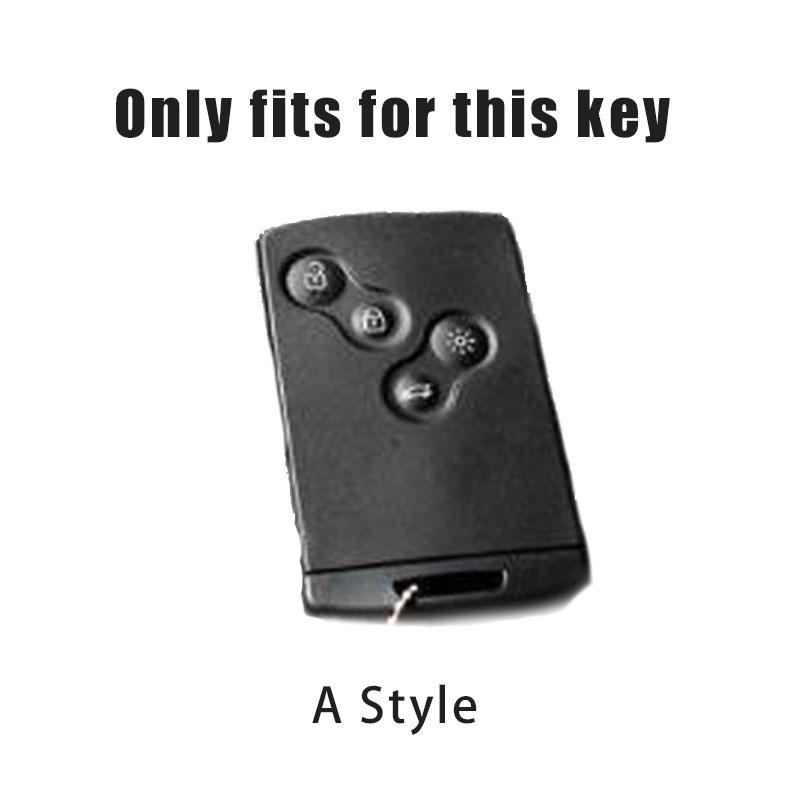 Metal Car Key Case For Renault Megane III Grand Scenic III Laguna III Koleos Fluence Clio Kangoo Latitude Leather Protect Shell Z666
