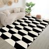Jednoduchý šachovnicový obývací pokojový koberec Odolný proti špíně Dekorace ložnice Podložka na podlahu Pratelný Koberečky pod pohovku a konferenční stolek Kuchyňské rohožky