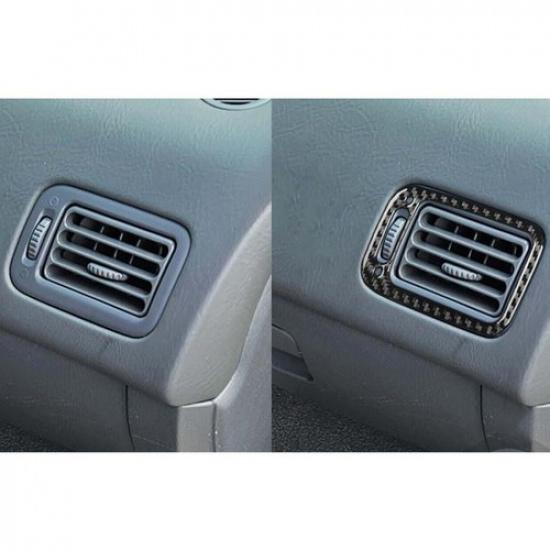 Carbon Fiber Dashboard Side Air Vent Outlet Cover Fits For Honda Civic 1996-2000