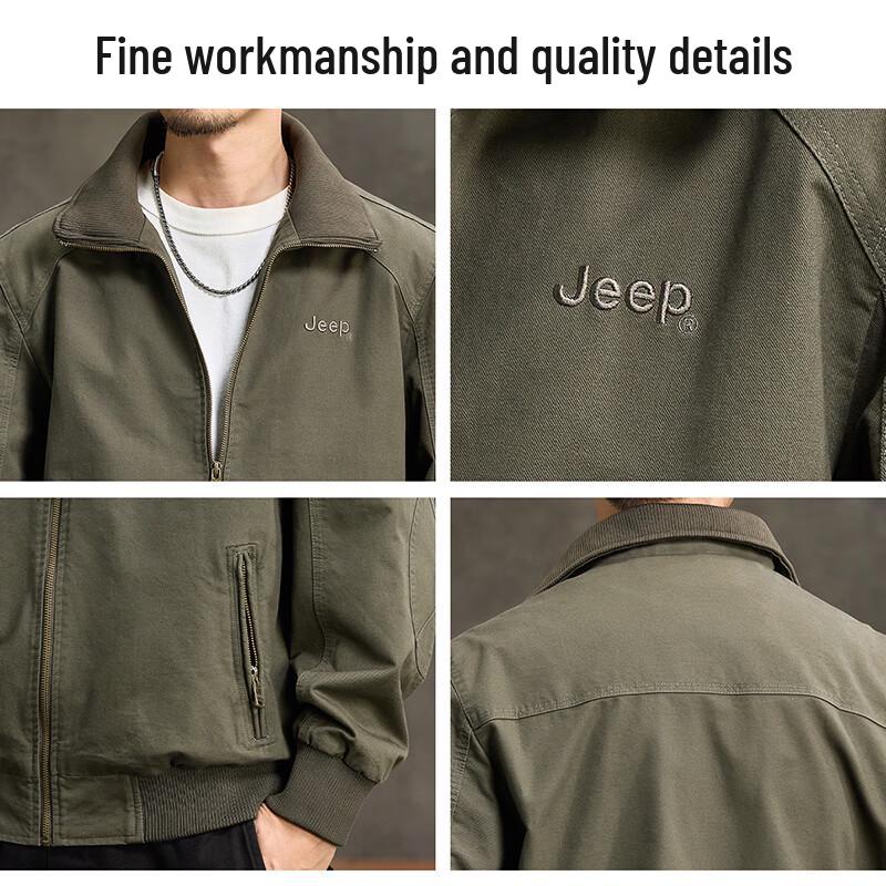 JEEP Men's Loose Fit Pure Cotton Casual Jacket